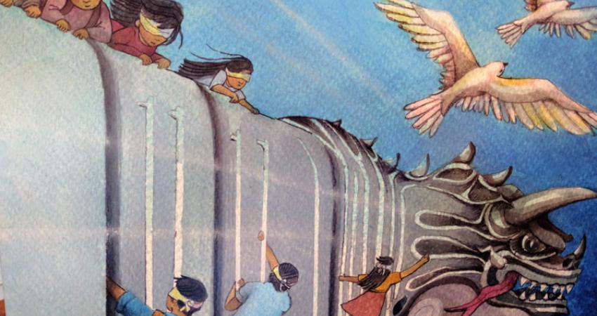 “The Beast." Illustration by Ruth Angulo Cruz and Jeannina Carranza Castro.