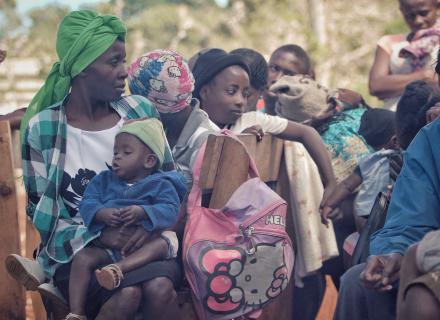 Haitian migrant women and children